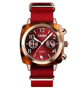 SKMEI 9186 nylon band branded women watches ladies fashion wrist watch women quartz wristwatches