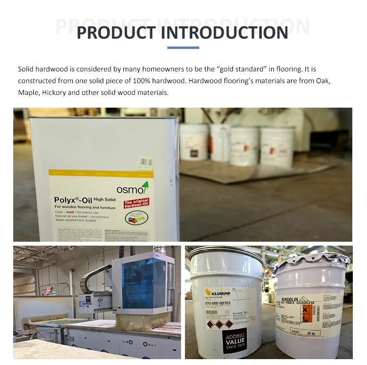 18mm Oak Solid Wood Wire Brushed Invisible Hand Scraped Flooring