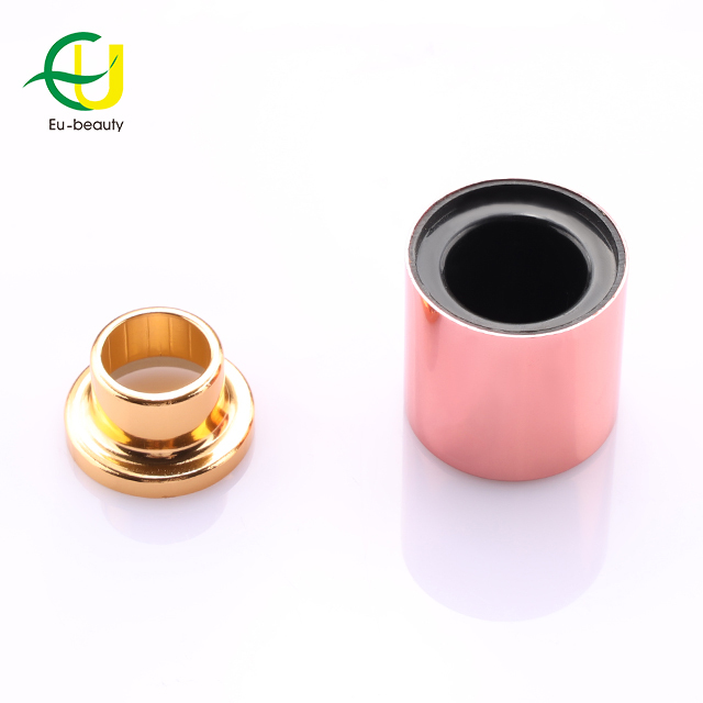 Magnetic perfume bottle cap with perfume collar and weight added