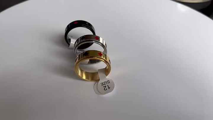 Fashion Men's Spade Block Playing Card Rings Wholesale 316