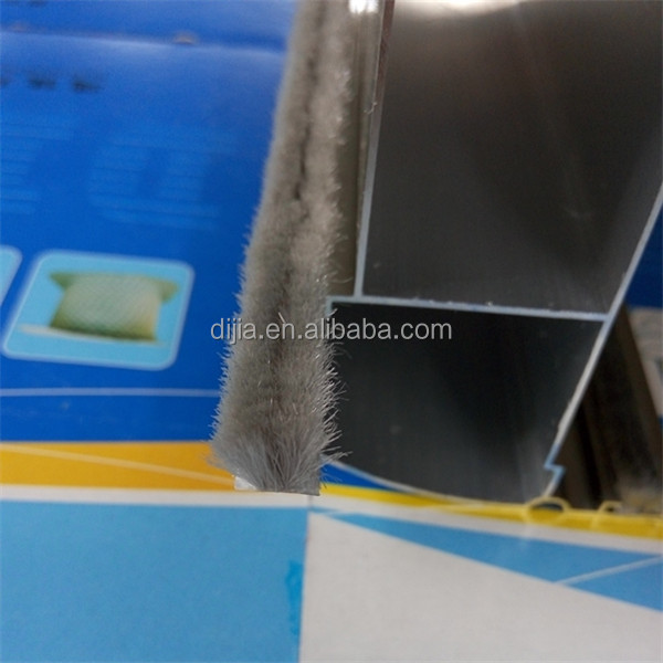 superior door/window/profile inserts weatherstrip brush with fin for sliding door/sash