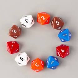 Board Games Dice Number Eight-sided Dice For Various Series Of Counter Children Adult Family Funny Game Resin Intelligence 5Pcs