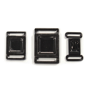 10 pares sujetador clip plástico bikini moda hebilla de cinturón cierre negro