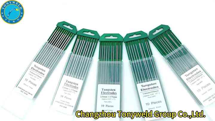Électrodes De Tungstène TIG 2,4x175 Mm - Lot De 10, Pointe Verte, Pour Soudage Acier Inox Et Aluminium