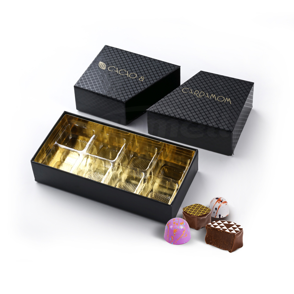 2 Layer Empty Chocolate Truffle Boxes Luxury Paper Packaging Paperboard