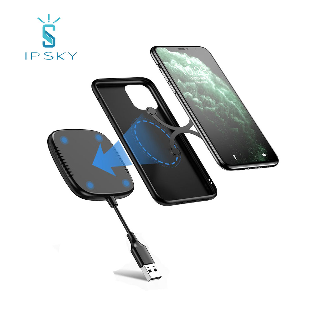 IPSKY телефон зарядное устройство продукты совершенно новый стиль 15W беспроводное зарядное устройство подставка для iphone android мобильный телефон