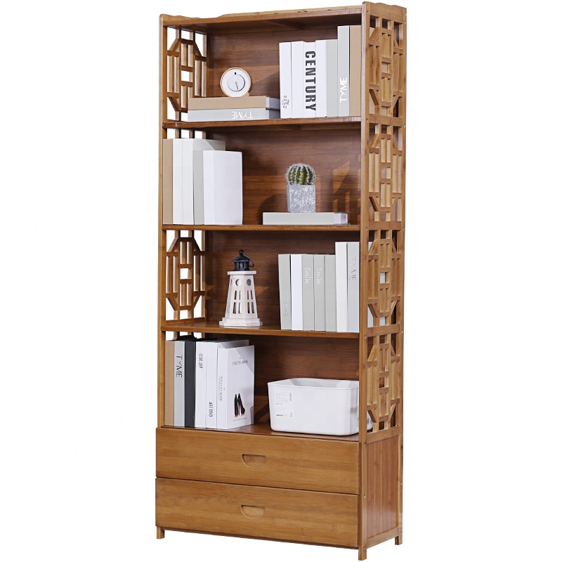 Simple Floor Bookshelf Bamboo Children's Home Storage Rack Economy Student Multi-function Bookcase