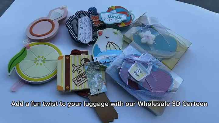 Colorful Lemon Luggage Tags Cute Travel Bag Labels for Weddings