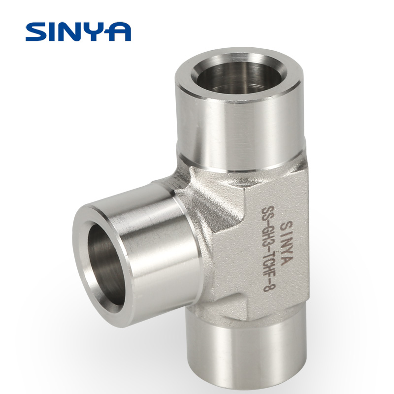Alloy Steel Forged Tee SS316/304 Pipe Fittings Manufacture in China Stainless Steel Threaded Socket weld Equal Tee Techn