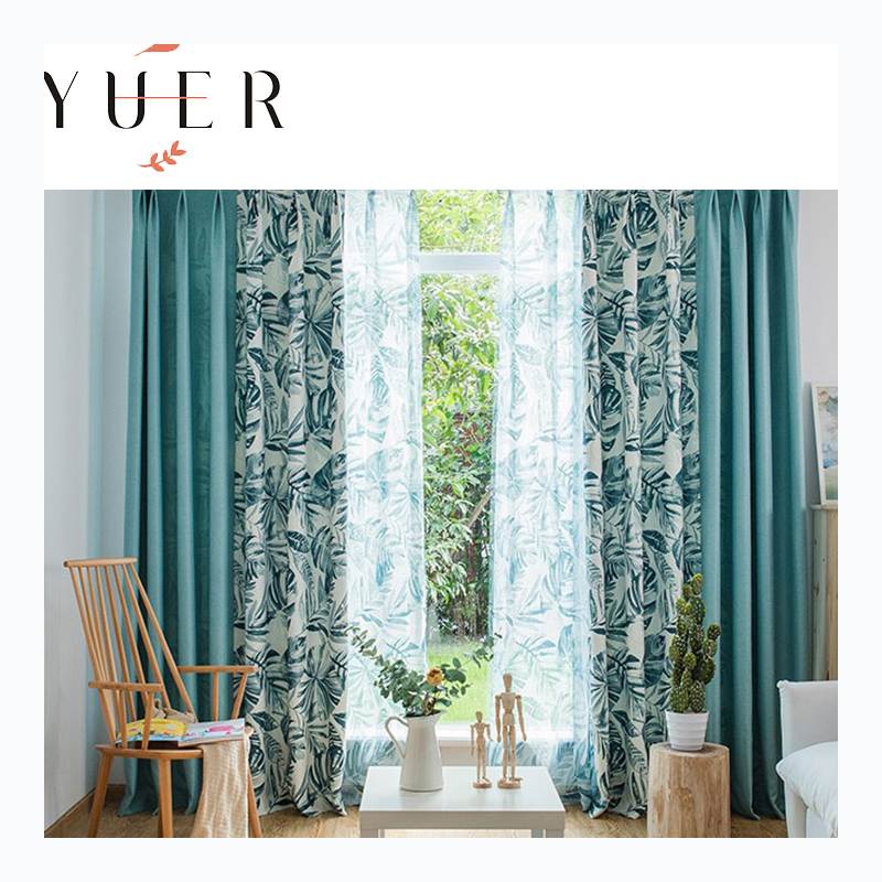 Cortina de janela de estilo real europeu de luxo para sala de reuniões