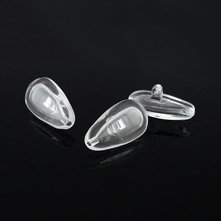 Eco-friendly transparent optical eyeglass glasses Part Spectacle anti-slip rubber plug-in accessories Soft silicone nose pads