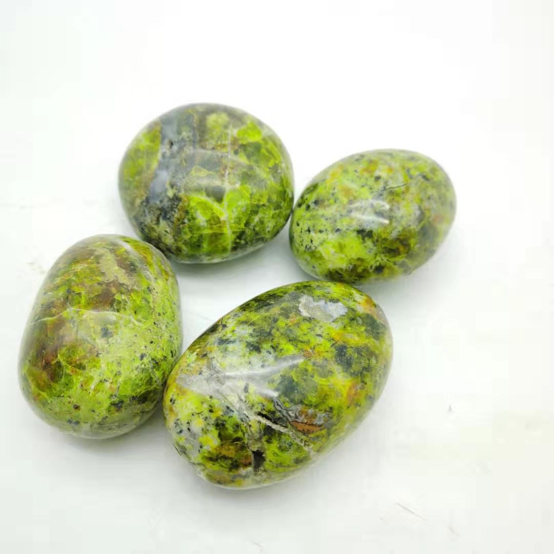 天然抛光愈合绿色蛋白石水晶棕榈石 - buy green opal