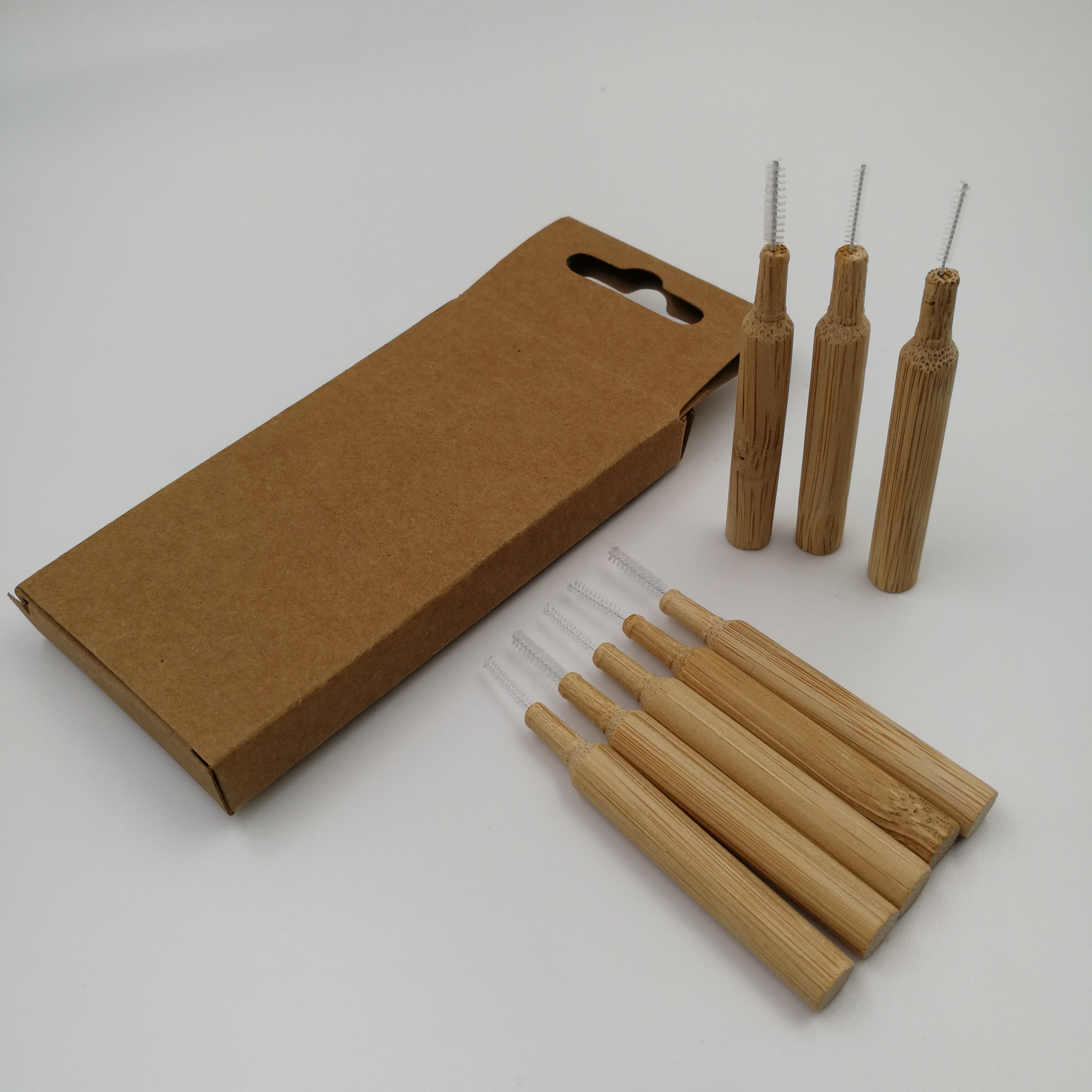 Экологичная Органическая Бамбуковая межзубная щетка с индивидуальным лазерным логотипом