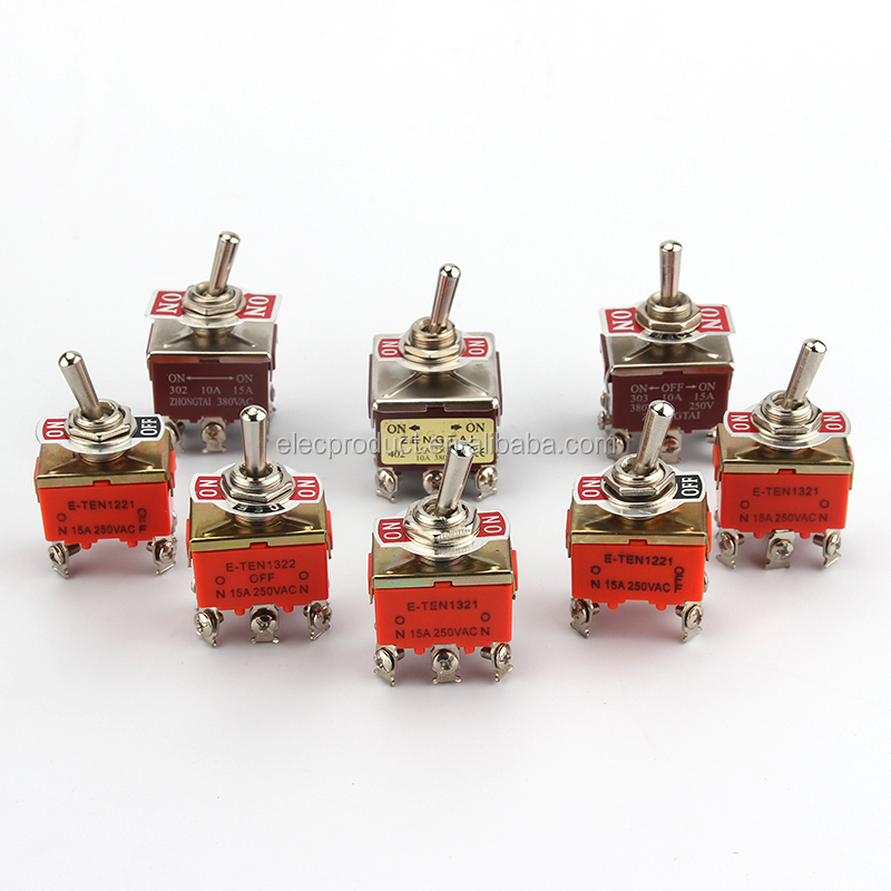 E-TEN(A)12210 E-TEN(A)12310 4PDT 12MM 16A 250VAC Toggle Switch