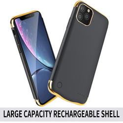 Hot sale 6000mA back clip power bank mobile phone wireless charging mobile phone battery charger case for mobile phone 11 pro ma