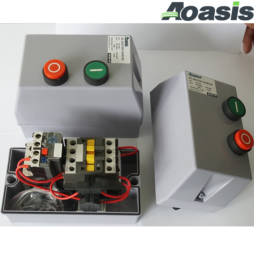 STARTER CONTACTOR START STOP 4-6A 220 V ENCLOSED MOTOR STARTER PLASTIC ENCLOSURE