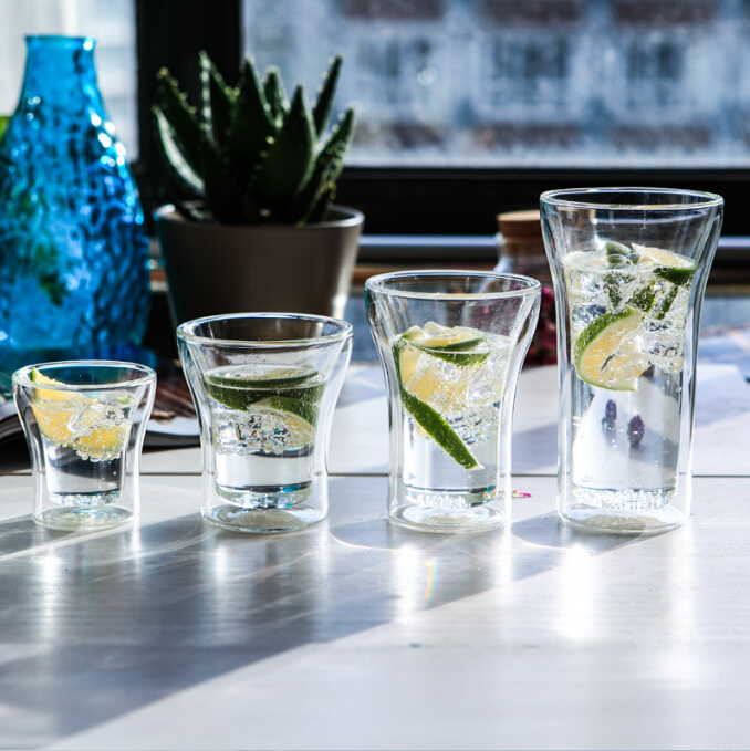 hot sales Eco-friendly double wall glass cup with high borosilicate glass Double Wall