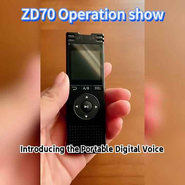 ZD70 Portable Digital Voice Recorder - 1536KBPS Stereo Audio