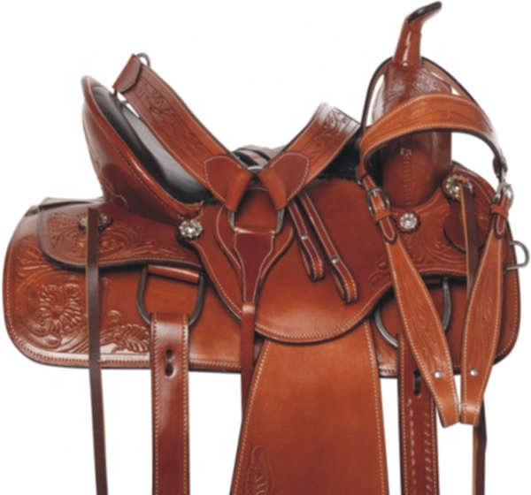 Премиум воловья кожа каштан опорами в западном стиле удовольствие TRAIL РАНЧО КОВБОЙ ЛОШАДЬ СЕДЛО TACK