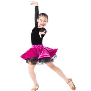 Wholesale Performance Pink Big Skirt Latin Dance Wear