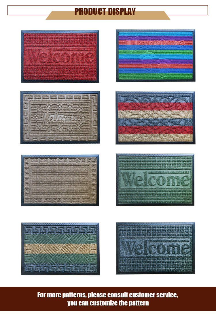 Tufted Grass Surface Shaggy Polypropylene Absorbent Wholesale Door Mat(图6)
