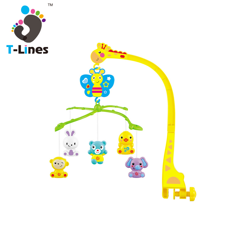 ЭК. Чистая кроватка с жирафом погремушка для новорожденных мобильные игрушки с музыкой