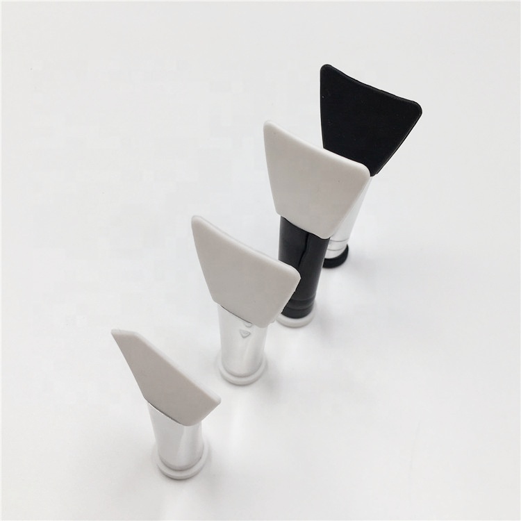 Стоячая силиконовая мини-кисть для маски для лица, 6 см, 7 см, короткая ручка, плоская головка, одиночная веганская маска для лица, грязевая Кисть для макияжа