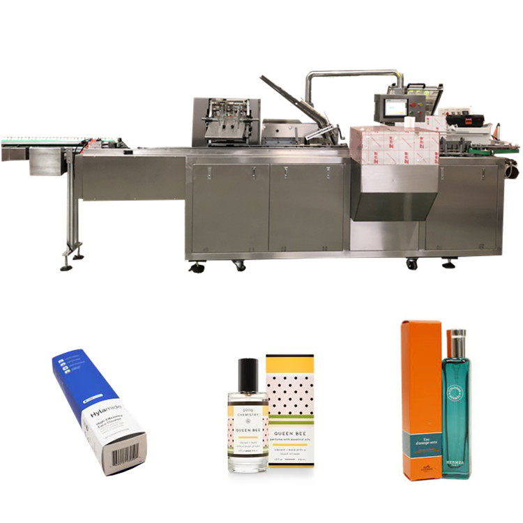 Профессиональная картонная упаковочная машина для упаковки флаконов духов