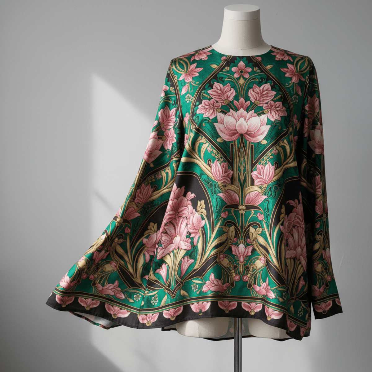 Macro shot of oversized round sunglasses with tortoiseshell and silver filigree.