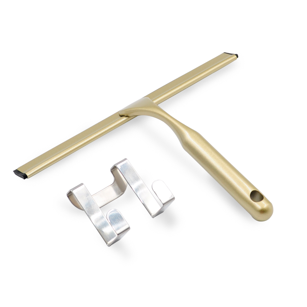 All-Purpose Shower Squeegee for Shower Doors Bathroom Window and Car Glass - Stainless Steel