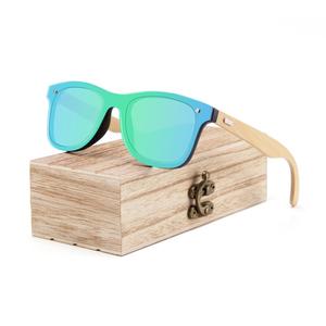 2019 new arrival custom logo sun glasses bambu plastic frame bamboo temple sunglasses