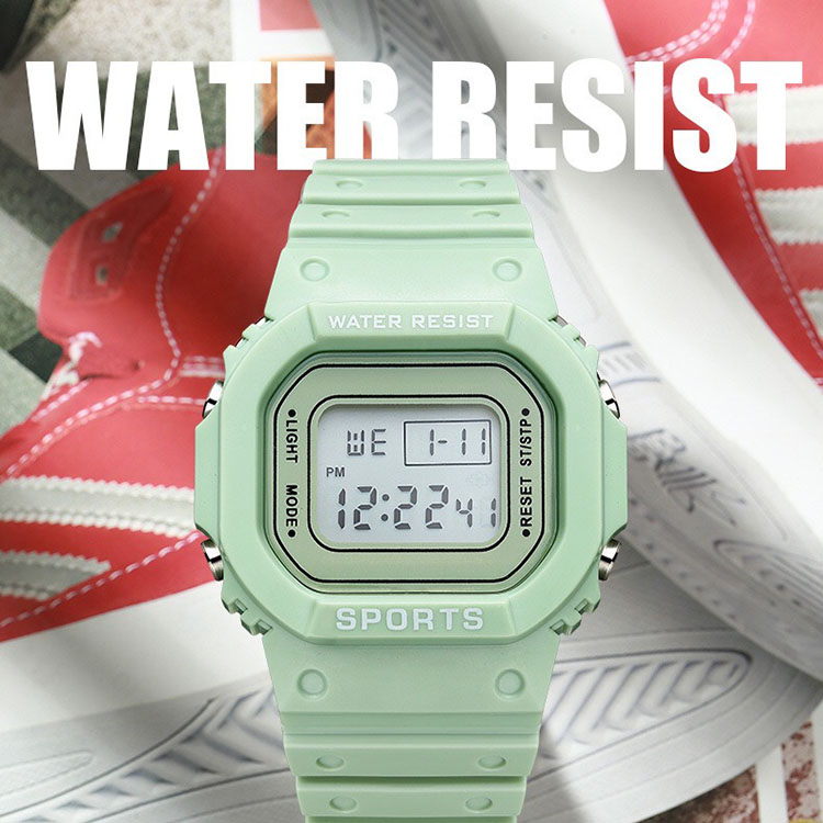 新型时尚男女电子手表学生小方运动手表 - buy unisex sport watch