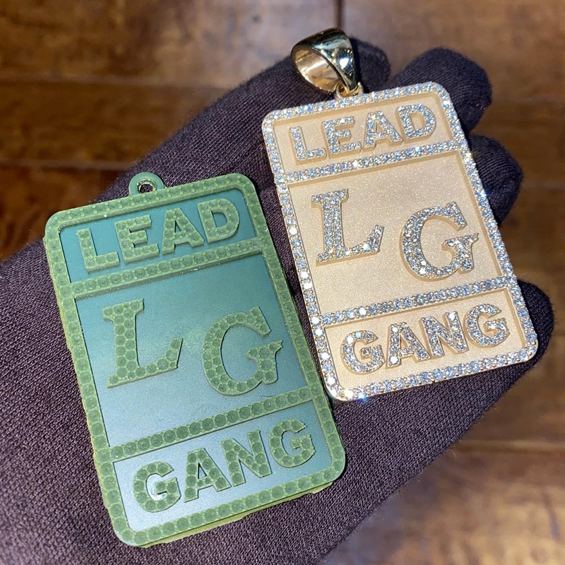 Custom Jewelry Silver 925 Plated 10k 14k 18k Gold with VVS Moissanite Jewelry Custom Pendant Necklace Bracelet