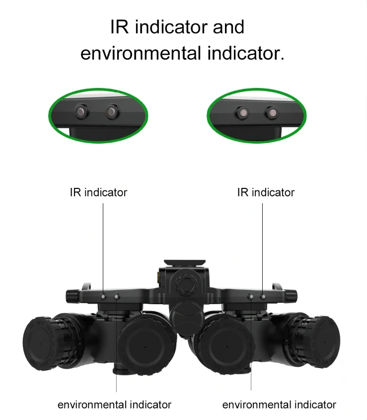 Single Large Field of View Four-Eye Night Vision Goggles Helmet Mounted Tactical Helmet and Night Vision