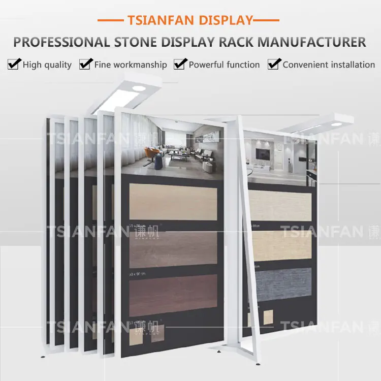 Floor Machine 6X6 Quarry Domino Tilehelf Rack Guangzhou Shelf Ceramic Display Stand Metal Granite Tile Display