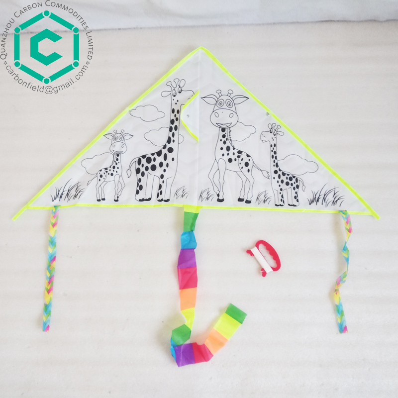 Франция рынок 1 цвет черный печать милый жираф Летающий Кайт