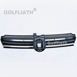 For V-W Golf MK7.5 Front bumper Center Grille Black Chrome ABS Radiator Hood Upper Grill for golf 7.5 / GT I/ R 2017 2018