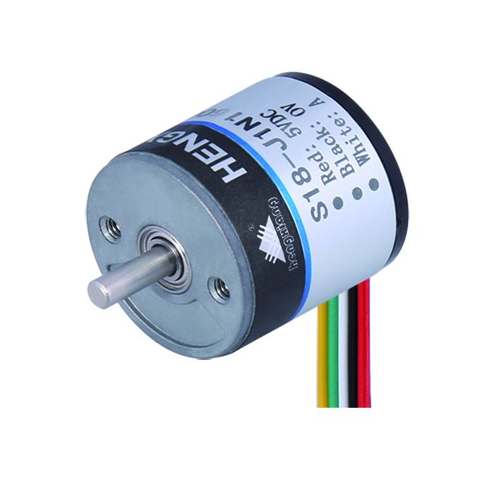 NPN Outer Diameter 18mm Mini Rotary Encoder Solid Shaft 2.5mm 60ppr 3.3Vdc