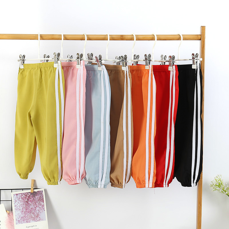 Новинка лета 2021, Детские эластичные повседневные брюки из вискозы для мальчиков и девочек, свободные спортивные брюки