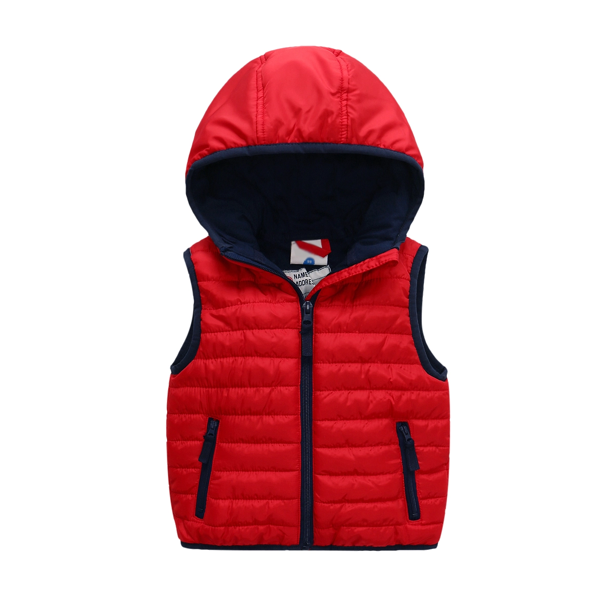 Hinzonek Chaleco Chaleco para Ni/ños Peque/ños Beb/é Ni/ños Ni/ña Oto/ño Invierno Abrigo con Capucha sin Mangas Chaleco