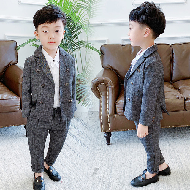 New Autumn Boys Dress Suits For Wedding Boys Plaid Clothing Sets 2pcs Kids Blazer Pant Clothes Set Boys Clothing Buy Boy And Girl Plaid Suit Western Style Casual Two Piece Suit Korean Children S Wear Product On