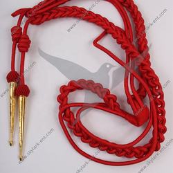 ceremonial red colour aiguillette |  aiguillette cerimoniale di colore rosso