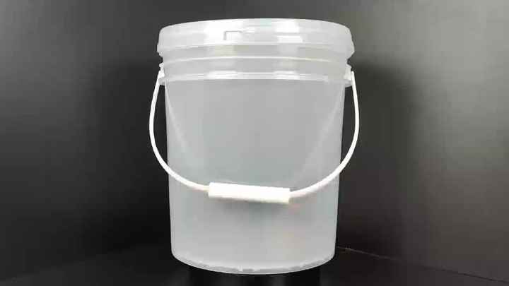 clear Buckets Pails Translucent Water White Plastic Customized Round ...