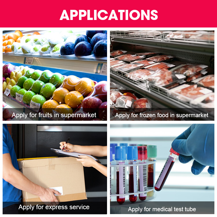 Transparent film BOPP Coated Self Adhesive Shipping Logistics Sticker Direct Thermal labels