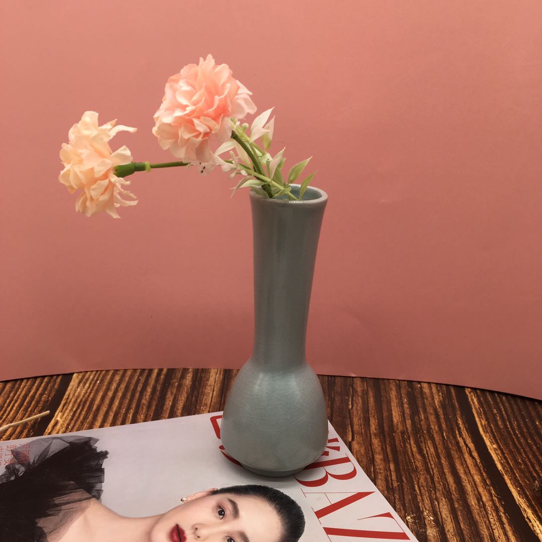 Фарфоровая настольная ваза для цветов с эффектом трещин, украшение для дома