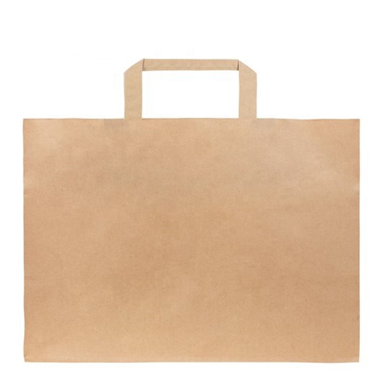 Большой бумажный пакет с плоскими ручками