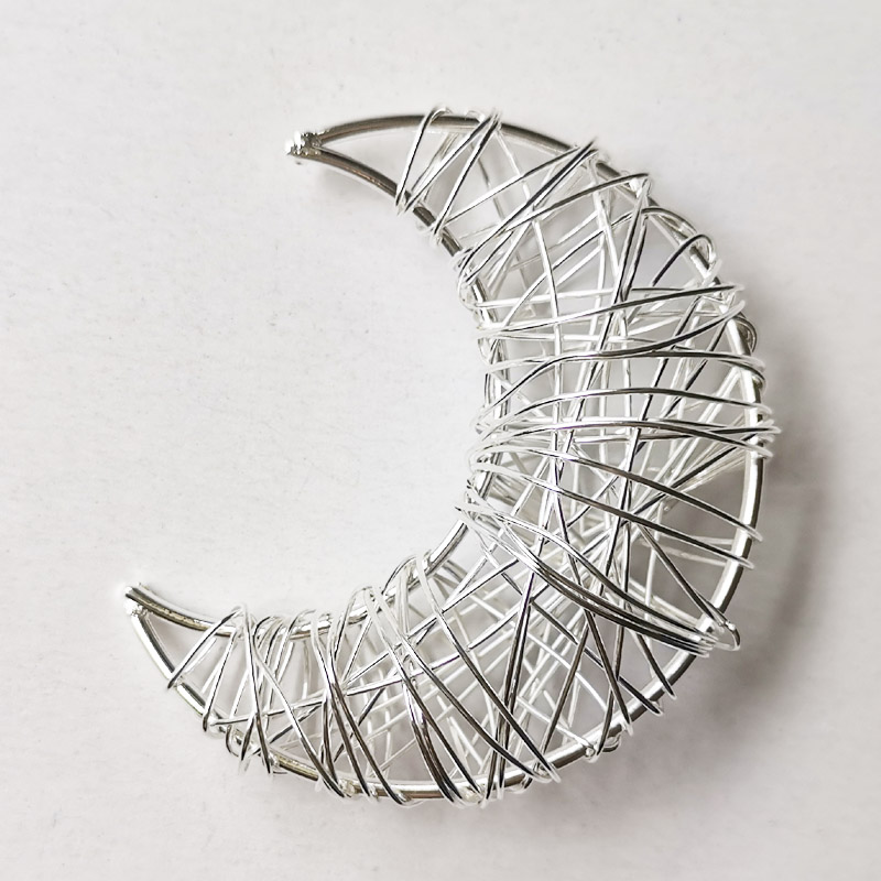 2020 个新想法不规则diy工艺编织家庭装饰品用铁丝编织月亮吊坠