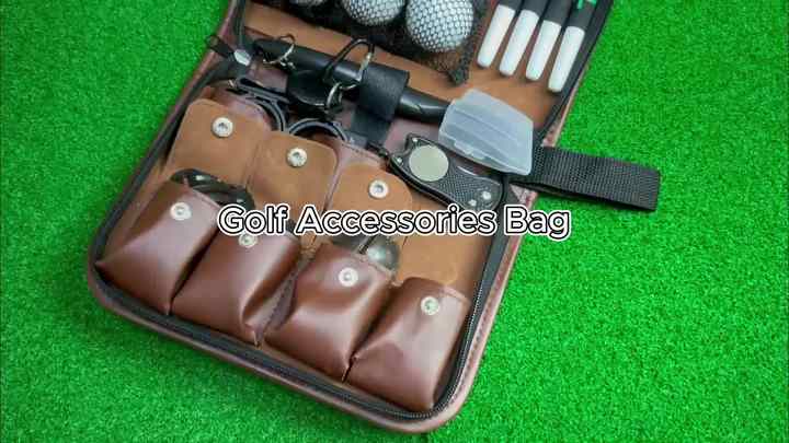 MFCHICIFY Personalisierte Golfball-Tasche Leder - Mini Golftasche Mit Gürtelclip