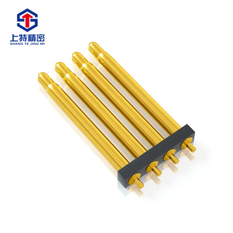 Shangte Высокоточный Pogopin Пружинные контакты SMT/SMD разъем большой эластичный 2,54 шаг латунь позолоченные кольца
