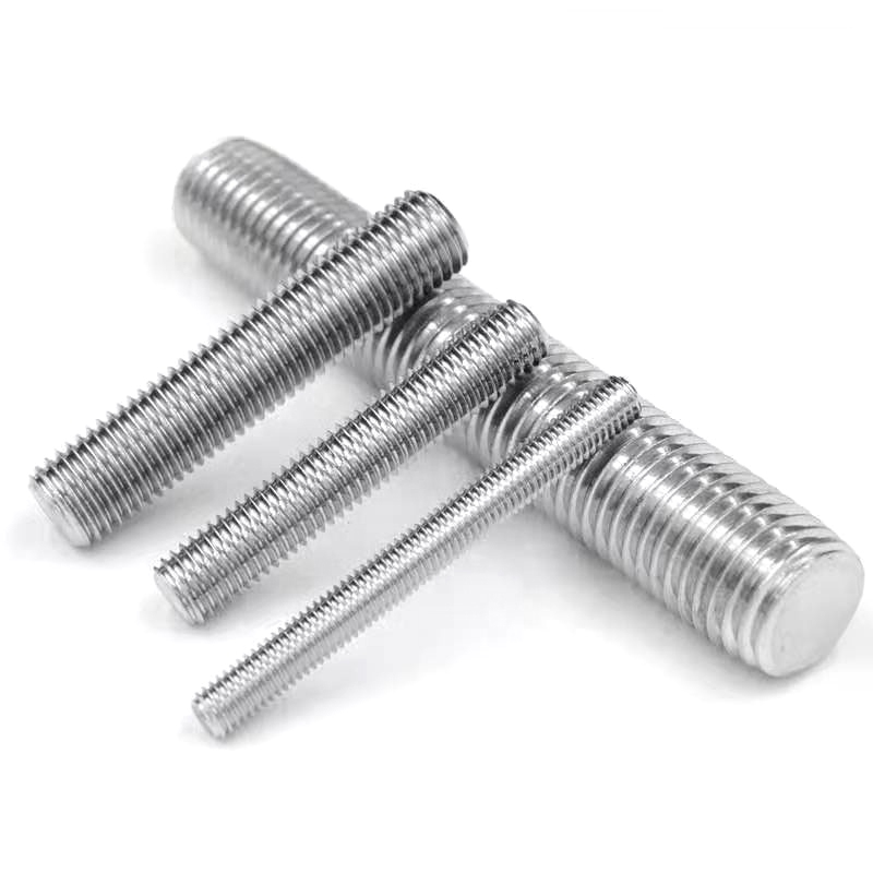 DIN 975 Stainless Steel 304 316 A2 A4 Threaded Rod Stud Bolt with hex but and washer